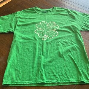 Green adult T-Shirt with Shamrock Design